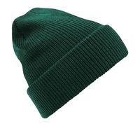 Beechfield Women's Heritage Premium Plain Winter Beanie in Bottle Green Beechfield Bottle Green One Size