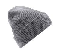 Beechfield Women's Heritage Premium Plain Winter Beanie in Mid Grey Beechfield Mid Grey One Size