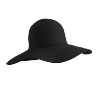 Beechfield Women's Marbella Wide Brim Sun Hat in Black Beechfield Black One Size