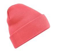 Beechfield Women's Original Cuffed Beanie Winter Hat in Coral Beechfield Coral One Size