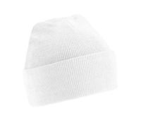 Beechfield Women's Original Cuffed Beanie Winter Hat in White Beechfield White One Size