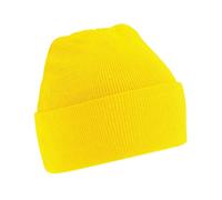 Beechfield Women's Original Cuffed Beanie Winter Hat in Yellow Beechfield Yellow One Size