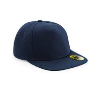 Beechfield Women's Original Flat Peak Snapback Cap in Dark Navy Beechfield Dark Navy One Size