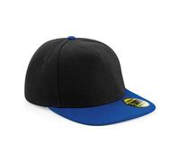 Beechfield Women's Original Flat Peak Snapback Cap in Jet Black Beechfield Jet Black One Size