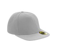 Beechfield Women's Original Flat Peak Snapback Cap in Light Grey Beechfield Light Grey One Size