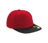 Beechfield Women's Original Flat Peak Snapback Cap in Red Beechfield Red One Size