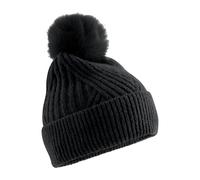 Beechfield Women's Snow Luxe Beanie in Black Beechfield Black One Size