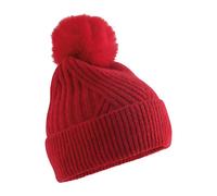 Beechfield Women's Snow Luxe Beanie in Red Beechfield Red One Size
