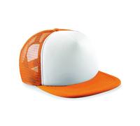 Beechfield Women's Vintage Snapback Trucker Cap in Orange Beechfield Orange One Size