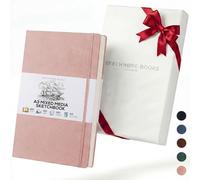 Beechmore Books A3 Mixed Media Sketchbook - 11.7”x16.5” Extra Large Professional Studio Drawing Pad,160 GSM / 98 lb Perforated Ivory Paper, Hardcover Lay-Flat Design,Gift Box for Artists & Watercolor