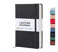 Beechmore Books Lined Journal Notebook, 5.8 x 8.3 inch, A5 160 Lined Pages, Hardcover Leather Journals for Women, Men, Writing and Notebooks for Work - 120 GSM Thick Paper, Gifts Box Included