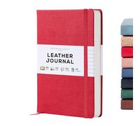 Beechmore Books Lined Journal Notebook, 5.8 x 8.3 inch, A5 160 Lined Pages, Hardcover Leather Journals for Women, Men, Writing and Notebooks for Work - 120 GSM Thick Paper, Gifts Box Included