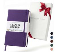 Beechmore Books Lined Journal Notebook, 5.8 x 8.3 inch, A5 160 Lined Pages, Hardcover Leather Journals for Women, Men, Writing and Notebooks for Work - 120 GSM Thick Paper, Gifts Box Included