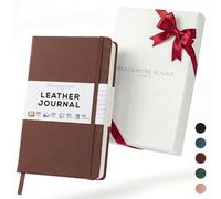 Beechmore Books Lined Journal Notebook, 5.8 x 8.3 inch, A5 160 Lined Pages, Hardcover Leather Journals for Women, Men, Writing and Notebooks for Work - 120 GSM Thick Paper, Gifts Box Included