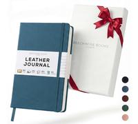 Beechmore Books Lined Journal Notebook, 5.8 x 8.3 inch, A5 160 Lined Pages, Hardcover Leather Journals for Women, Men, Writing and Notebooks for Work - 120 GSM Thick Paper, Gifts Box Included