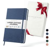 Beechmore Books Lined Journal Notebook, 8.5 x 11.5 inch, A4 160 Lined Pages, Hardcover Leather Journals for Women, Men, Writing and Notebooks for Work - 120 GSM Thick Paper, Gifts Box Included