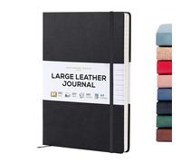 Beechmore Books Lined Journal Notebook, 8.5 x 11.5 inch, A4 160 Lined Pages, Hardcover Leather Journals for Women, Men, Writing and Notebooks for Work - 120 GSM Thick Paper, Gifts Box Included