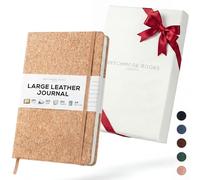 Beechmore Books Lined Journal Notebook, 8.5 x 11.5 inch, A4 160 Lined Pages, Hardcover Leather Journals for Women, Men, Writing and Notebooks for Work - 120 GSM Thick Paper, Gifts Box Included