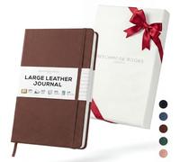 Beechmore Books Lined Journal Notebook, 8.5 x 11.5 inch, A4 160 Lined Pages, Hardcover Leather Journals for Women, Men, Writing and Notebooks for Work - 120 GSM Thick Paper, Gifts Box Included