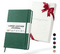Beechmore Books Ruled Journal Notebook, A4 8.5” x 11.5” 160 Lined Pages, Hardcover Leather Journals for Women, Men, Writing and Notebooks for Work - 120 GSM Thick Paper, Gifts Box Included