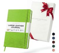 Beechmore Books Ruled Journal Notebook, A4 8.5” x 11.5” 160 Lined Pages, Hardcover Leather Journals for Women, Men, Writing and Notebooks for Work - 120 GSM Thick Paper, Gifts Box Included