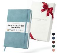 Beechmore Books Ruled Journal Notebook, A4 8.5 x 11.5 inch 160 Lined Pages, Hardcover Leather Journals for Women, Men, Writing and Notebooks for Work - 120 GSM Thick Paper, Gifts Box Included