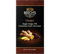 Beech's 100g Single Origin Colombian 70% Dark Chocolate Ginger Bar (100g)