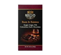 Beech's 100g Single Origin Colombian 70% Dark Chocolate Rum & Raisin Bar (100g)