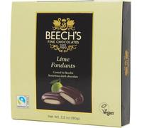 Beech's Fine Chocolates Lime Fondants (90g) - Hand crafted in the UK - Fairtrade Cocoa Chocolate - Palm Free and Gluten Free - Naturally Lime Flavoured
