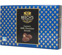 Beech's Fine Chocolates Milk Chocolate Brazils (145g) - Hand crafted in the UK - Fairtrade Cocoa Chocolate - Palm Free and Gluten Free - Naturally Flavoured