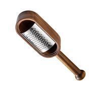 Beechwood Cheese Grater Including Holder for, Silver | Multi Purpose Wood Cheese Cutter with Storage Feature for Various Cooking Needs and Efficient Cooking