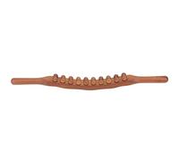 Beechwood Gua Sha Massage Stick - Double Row 20 Beads Lymphatic Drainage Tool for Neck/Shoulder/Back Pain Relief, W-Shaped Rolling Design for Deep Tissue Massage