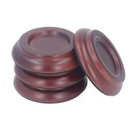 Beechwood Piano Caster Cups, EVA Floor Protectors, Set of 4, for Upright Piano, Beds with Wheels, Sofas, Chairs, Pianos (Brown
