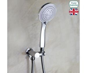 BEECHWOOD ROUND WALL OUTLET ELBOW WITH 3 MODE HANDHELD SHOWER & 1.5M SHOWER HOSE