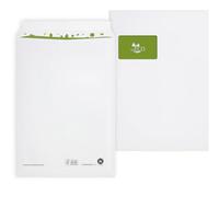 Beeco 05470161 Envelope C4 Recycled Paper with Kompostierbarer Window Peel and Seal Pack of 250/229 x 324 mm, 100 g, White