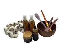 BEECO GIF2U Skincare Face Mask Mixing Bowl Set,Makeup Skin Care Products for Clay Mask,Home DIY Beauty & Personal Care Tools Kit Silicone Bowl,Spatula,Spoon,Brush,Facial Headband,Wrist Washband White