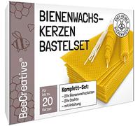 BeeCreative Beeswax Craft Set - Make 20 Candles, 100% Pure Beeswax Plates
