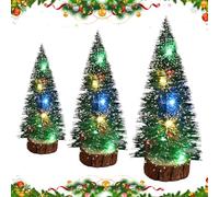 Beedozo 3 Artificial Tree Miniature Pine Tree With Lights Tabletop Tree Pine Artificial Tree LED Miniature Tree For Tabletop Desk