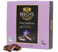 Beeechs Rose, Mint, Coffee, Orange, Violet, Strawberry Flavour Fondant Creams coated Dark chocolate Variety Box 90g | Perfect for Christmas (4, Violet Fondan)