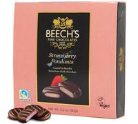 Beeechs Rose, Mint, Coffee, Orange, Violet, Strawberry Flavour Fondant Creams coated Dark chocolate Variety Box 90g | Perfect for Christmas (8, Strawberry Fondants)