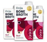 Beef Bone Broth | Grass-Fed | Collagen, Protein & Amino Acids | Low Carb, Keto & Gluten Free | Clear Liquid Broth, not Beef Stock Cubes, Powder or Concentrate | 3 x 500ml