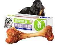 Beef Bone for Dogs, Real Bone for Dogs | Dog Chew Bone with Real Beef Handle - Natural Dog Marrow Bone, Healthy Dog Treats for Large Breeds Dogs