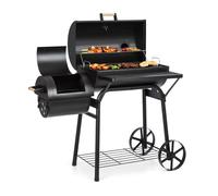 Beef Brisket Smoker Grill Thermometer Wheels Black