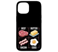 Beef Butter Bacon Eggs Carnivore Diet BBBE Meat Eaters Case for iPhone 15