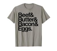 Beef Butter Bacon Eggs Carnivore Diet Funny Meat Lover BBBE T-Shirt