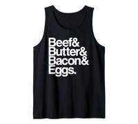 Beef Butter Bacon Eggs Carnivore Diet Funny Meat Lover BBBE Tank Top