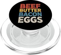Beef Butter Bacon Eggs Carnivore Food Diet PopSockets PopGrip for MagSafe