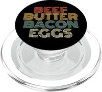 Beef Butter Bacon Eggs Vintage Carnivore Retro BBBE PopSockets PopGrip for MagSafe