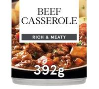 Beef Casserole, Rich & Meaty, 392gලRich beef casserole featuring tender chunks of meat and vegetables in a thick, flavourful gravy, perfectly portioned at 392g per tin