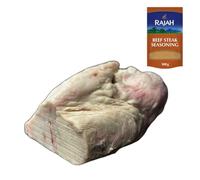 Beef Cod Fat 1kg with Rajah Beef Steak Seasoning - Fresh Fat Trimmings for Rendering & Recipes - Fresh Halal Meat Pack